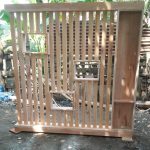 sekat partisi ruang kayu jati